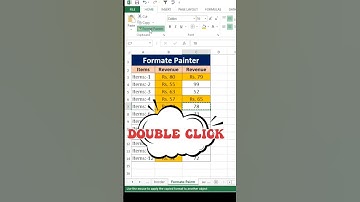 How to use Format Painter in excel  #excel #excelshortsvideo #shorts