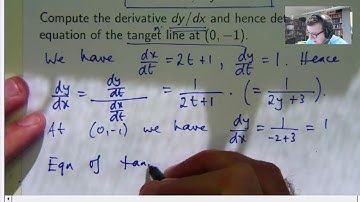 Beginners Guide to Derivatives of Parametric Curves in Calculus  - Chris Tisdell Live Stream