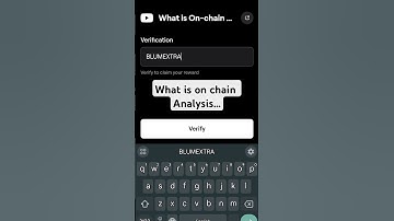 What is on chain analysis.... Of Blum code #blum #subscribe