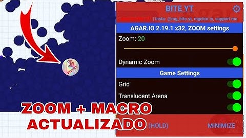 2.19.1 ZOOM Y MACRO ACTUALIZADO   - MOD  MENU 2.19.1 ZOOM AND MACRO NEW UPDATE (AGARIO MOBILE)