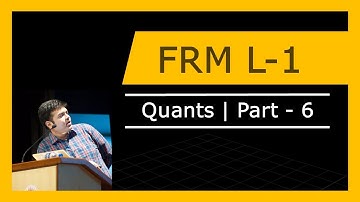 FRM Level 1 | Quants | Part 6 | May 2016