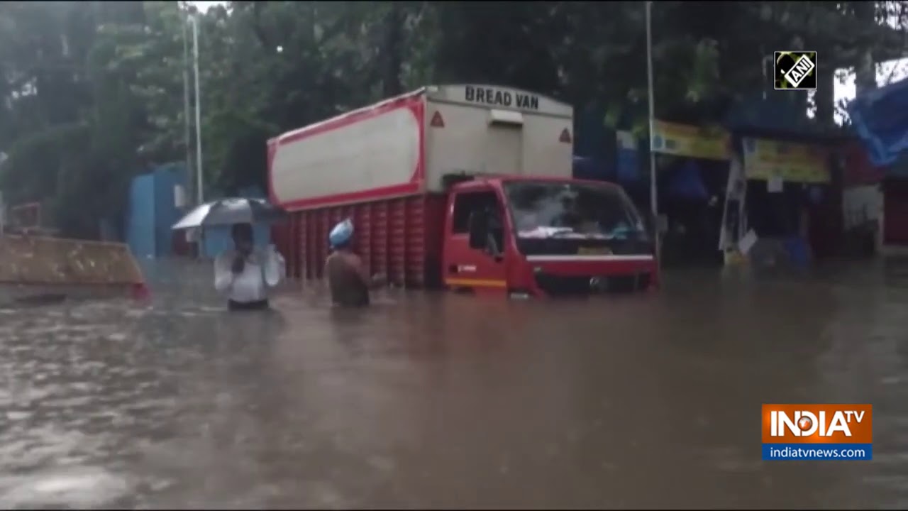 Severe water logging takes place in parts of Mumbai following incessant rainfall