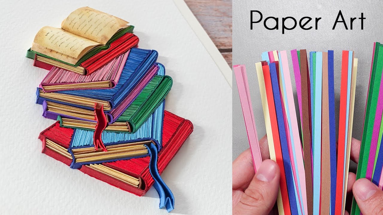 ️📚 The Art of Paper Quilling Meets Literature Bibliophile, Books