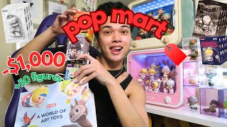 spending $1,000 on pop mart figures (blind box unboxing, shopping, & collection haul)