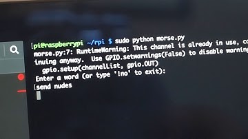 Raspberry Pi -- morse code generator