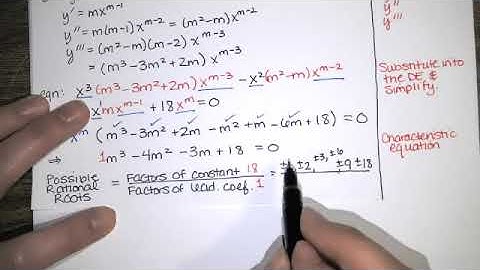 36. Cauchy Euler ODE - Higher Order DE with Repeated Real Roots - Differential Equations