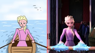 Frozen 2 Funny Drawing Meme | Elsa & Anna