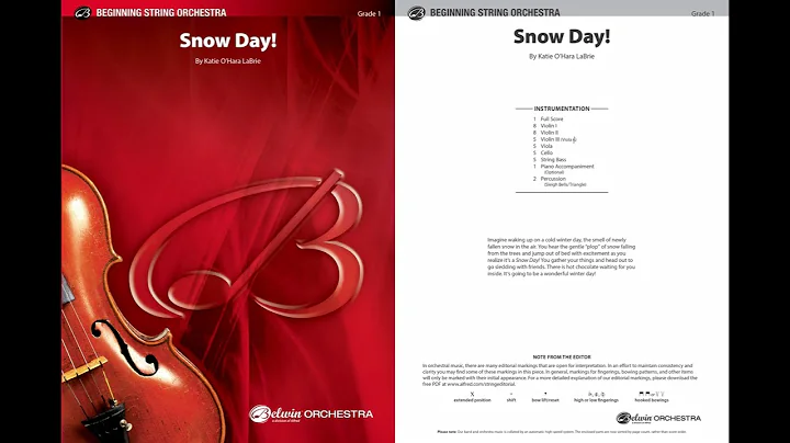 Snow Day, by Katie O'Hara LaBrie  Score & Sound