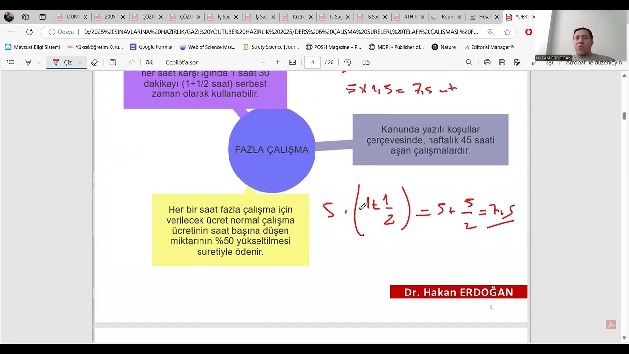 DERS 6: TELAFİ ÇALIŞMASI, FAZLA ÇALIŞMA VE FAZLA SÜRELERDE ÇALIŞMA 2025 @isgderecekampi #isg  #yks