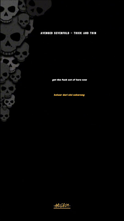 Thick And Thin #avengedsevenfold #lyrics #shortsvideo #liriklagu #storywa #metal #heavymetal #shorts