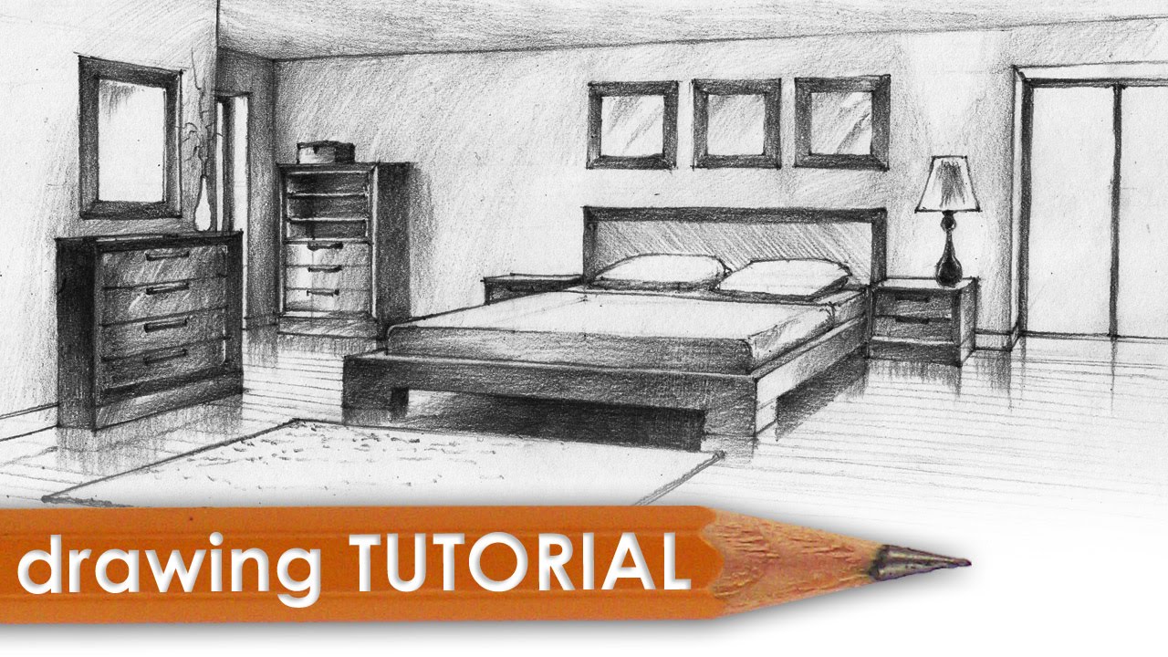 Drawing Tutorial Room In Two Point Perspective Bedroom