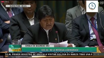 Evo morales criticó duramente a Estados Unidos en la ONU