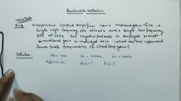 Analog Circuit Lecture -21 / Bandwidth Extension Solved Problem