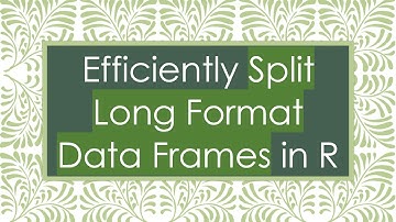 Efficiently Split Long Format Data Frames in R