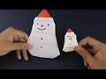 Origami Snowman ⛄️ Christmas decoration 🎄1 minute tutorial ♥️