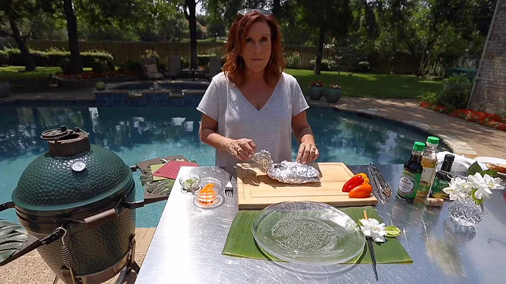 Big Green Egg Grilling, fish in banana leaves, Che...