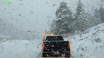 Vehicle braking detection with YOLOv7 in bad weather conditions