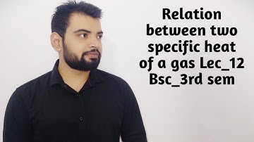 Relation between two specific heat of a gas.