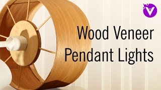 How to Make Wood Veneer Pendant Lights. DIY. How to Make Wood Lampshade