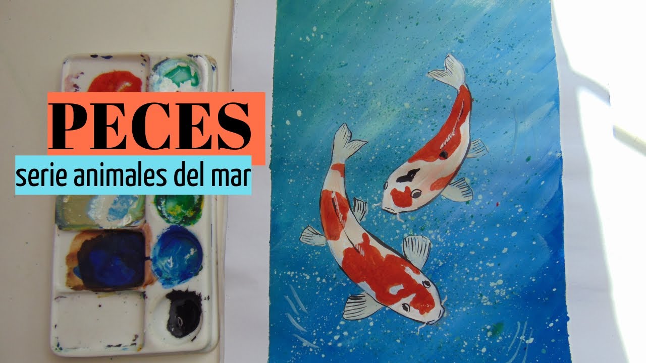 Cómo PINTAR PECES con ACRILICO | Serie animales acuaticos |LV