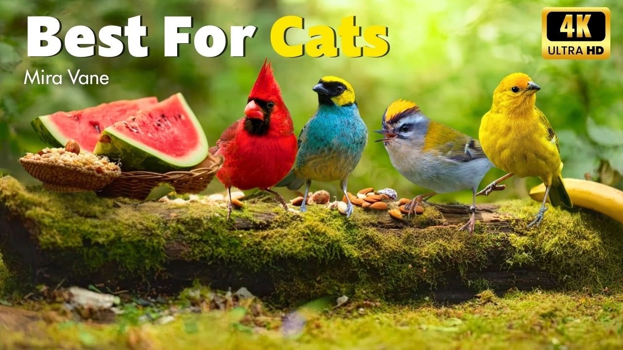 Watch Playful Birds 🦜 | Frisky Bird Sounds That Soothe Anxiety and End Boredom for Your Cat 😸