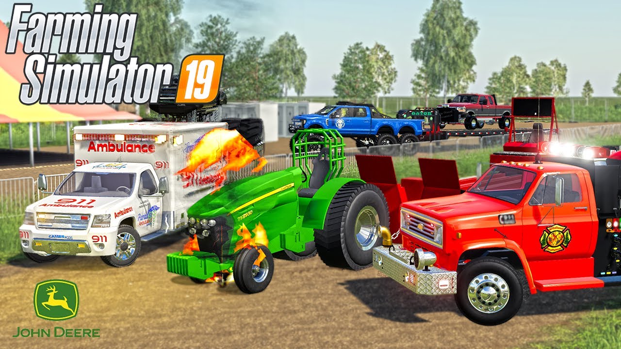 Pulling Tractor Engine Blows Up Roleplay Farming Simulator 2019