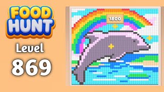 Food Hunt Pixel puzzle level 869 walkthrough solution gameplay 