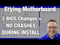 Easiest Fix! Erying Motherboard BIOS Settings for Windows 11 Install with Only Integrated Graphics!