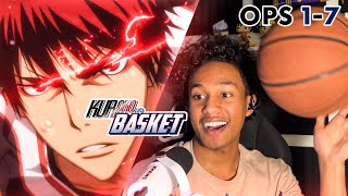 BASKETBALL PLAYER Reacts To Kuroko No Basket Openings For The First Time! (1-7)