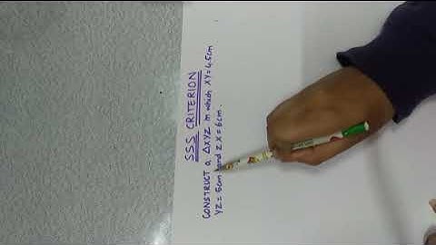 Practical Geometry Class 7 SSS Criterion