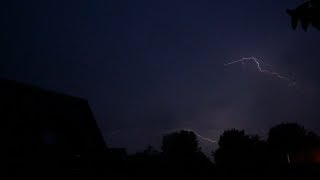 Thunderstorm - Lightning at normal and 10% speed (4-6-2019)
