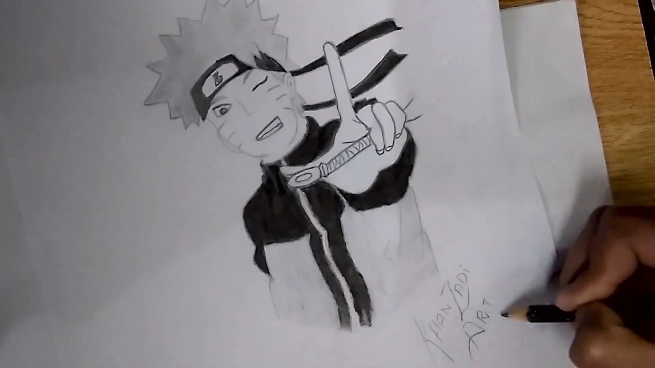 Drawing Art - Coloring With a Pencil / Anime Character Challenge Naruto  Uzumaki #1 - #simple (@muhaidin) — Steemit