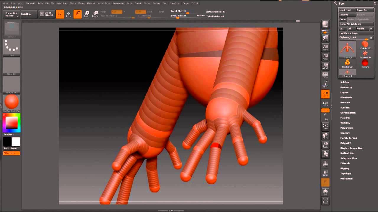 how to use zsphere zbrush