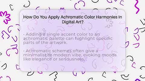How Do You Apply Achromatic Color Harmonies In Digital Art? - The Virtual Art Desk