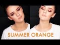 Summery Orange Makeup Tutorial| makeupbymadelinexo