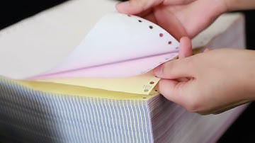 Production video of continuous computer printing paper