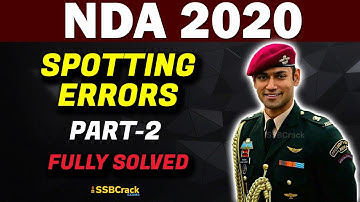 Spotting Errors | NDA 2020 - Part 2