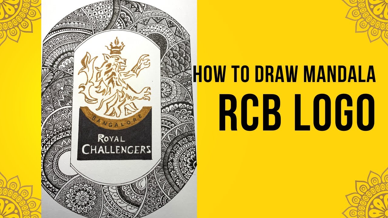 How to draw Royal Challengers Bangalore (RCB) Logo - IPL Team - YouTube