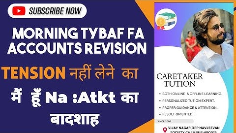 lec 1 2024 FINANCIAL ACCOUNTS VII TYBAF Sem 6 Syllabus  MUMBAI UNIVERSITY PAPER SOLUTION