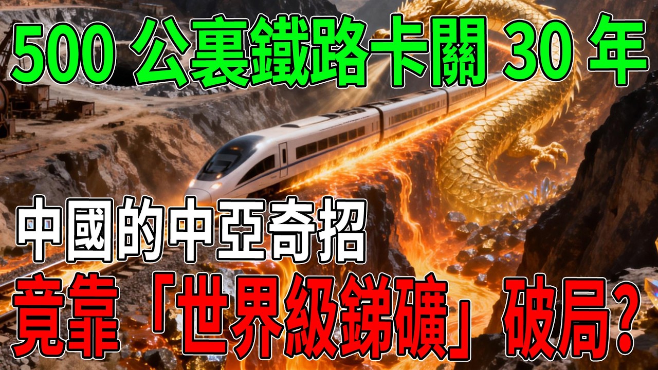 500公裏鐵路卡關30年，竟靠「世界級銻礦」破局？解析中國不貸款、不施壓的中亞奇招！#中亞地緣政治#戰略礦產#銻礦換路#大國博弈#一帶一路