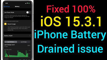 Battery Drain Fast issue on iPhone in iOS 15.3.1