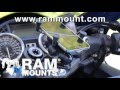 Ram mounts motorcycle fork stem mount installation demo