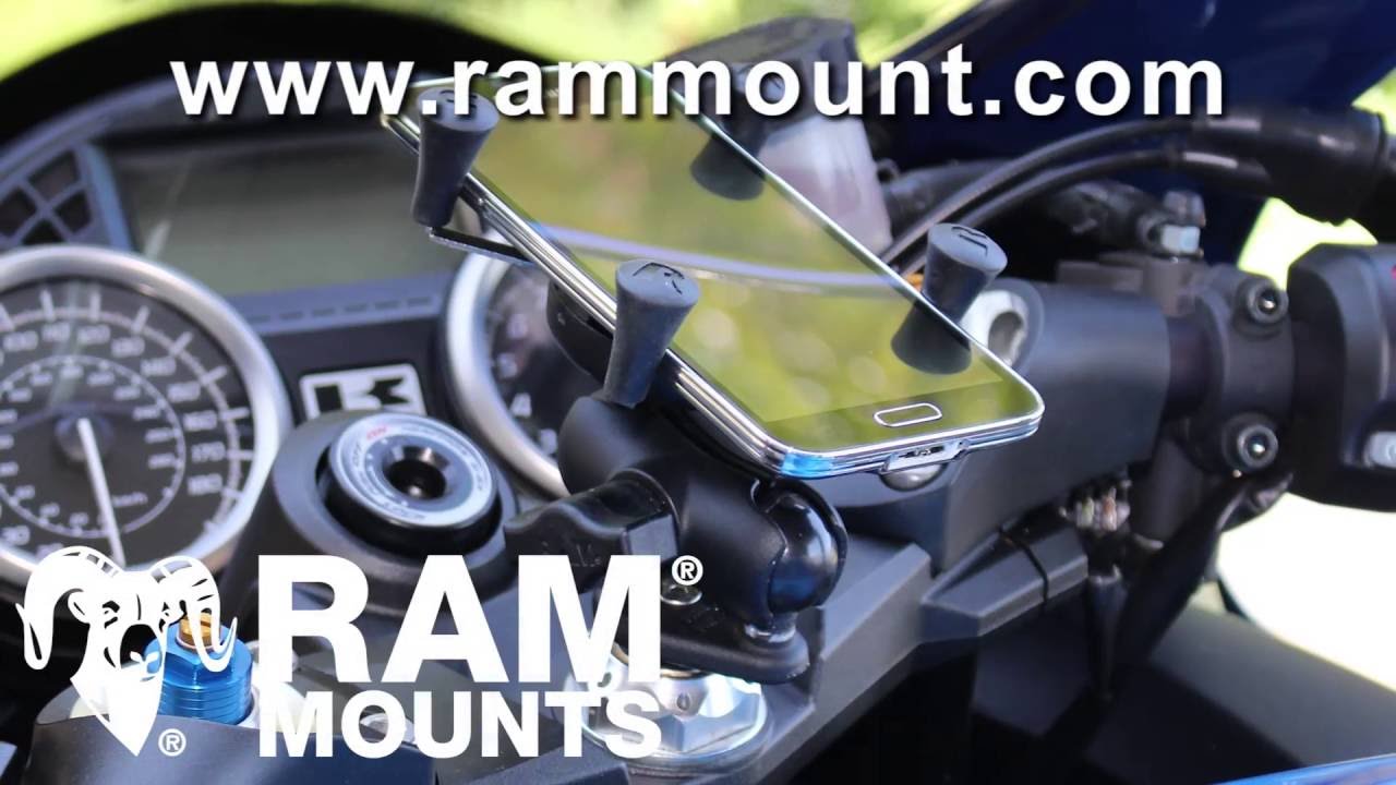 RAM® Mounts Motorcycle Fork Stem Mount Installation Demo 