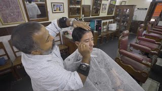 OLDEST Chennai Barbershop 1939 - Classic Scissor ASMR Haircut | India