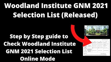 Woodland Institute GNM 2021 Selection List (Released) - Check Woodland Institute GNM Selection List