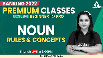 Beginner to Pro | Banking Exams 2022 | Noun Rules and Concepts | English by Rupam Chikara