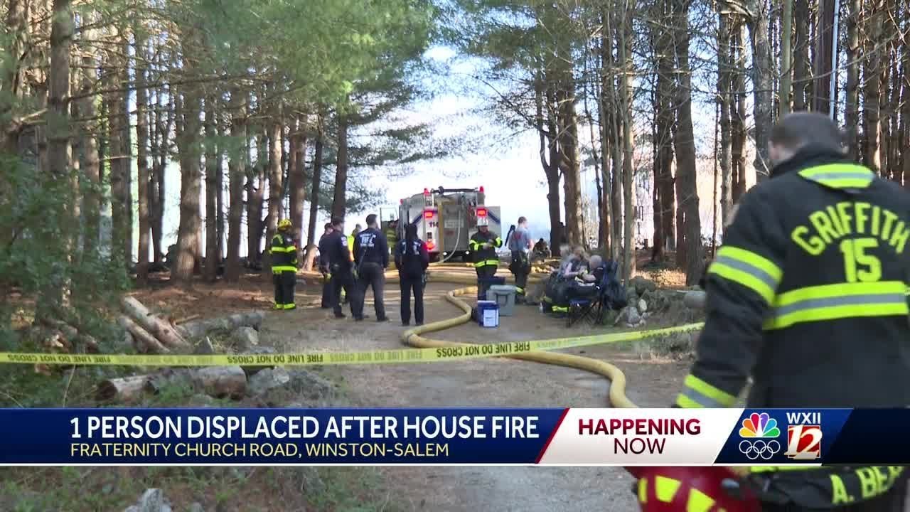 One person is displaced following a house fire in the Triad - YouTube
