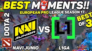 NaVi Junior vs L1ga Team - HIGHLIGHTS - European Pro League Season 17 | Dota 2