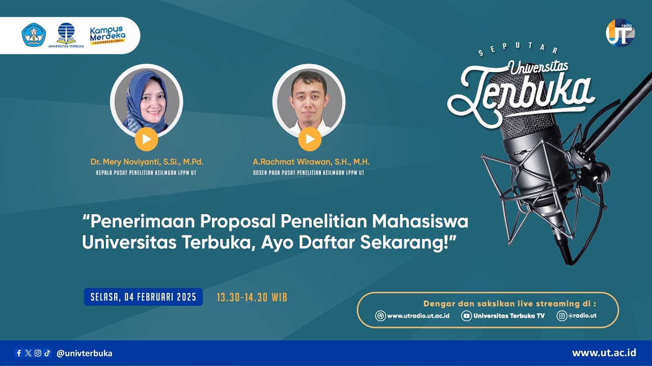 universitas terbuka palembang | penelitian program... Penerimaan Proposal Penelitian Mahasiswa Universitas Terbuka, Ayo ...