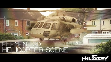 Element 3D Helicopter Scene